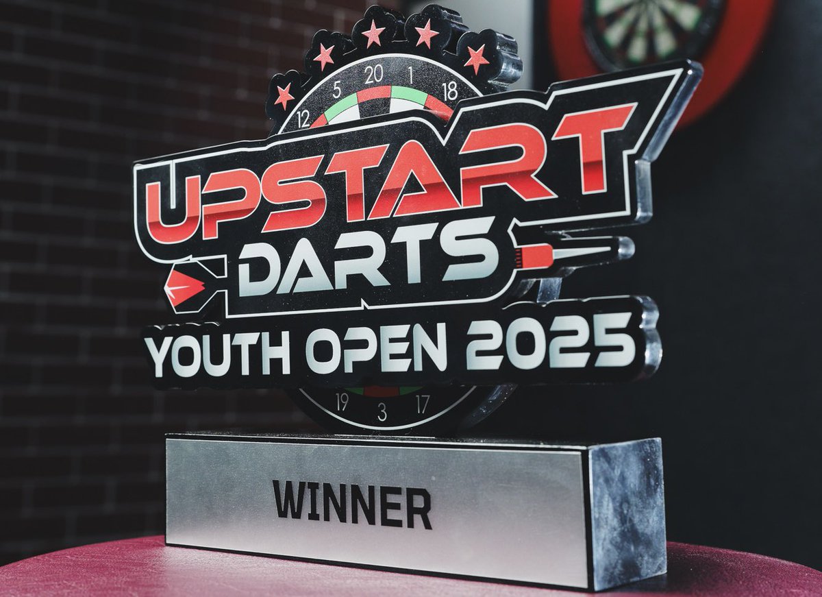 Upstart Darts (@upstartdarts) on Twitter photo Not only will the winner walk away £1500 richer, they also get to take home this beautiful trophy 🏆
Entry is open to anyone aged 10-21, register now at upstartdarts.com/events
Thanks to our partners
<a href="/TargetDarts/">Target Darts</a>
<a href="/CarabaoUK/">Carabao UK</a>
<a href="/stokecity/">Stoke City FC</a>
<a href="/SWRDartsCoach/">SWR Darts Coaching</a>
#staffscountyyouthdarts Not only will the winner walk away £1500 richer, they also get to take home this beautiful trophy 🏆
Entry is open to anyone aged 10-21, register now at upstartdarts.com/events
Thanks to our partners
<a href="/TargetDarts/">Target Darts</a>
<a href="/CarabaoUK/">Carabao UK</a>
<a href="/stokecity/">Stoke City FC</a>
<a href="/SWRDartsCoach/">SWR Darts Coaching</a>
#staffscountyyouthdarts