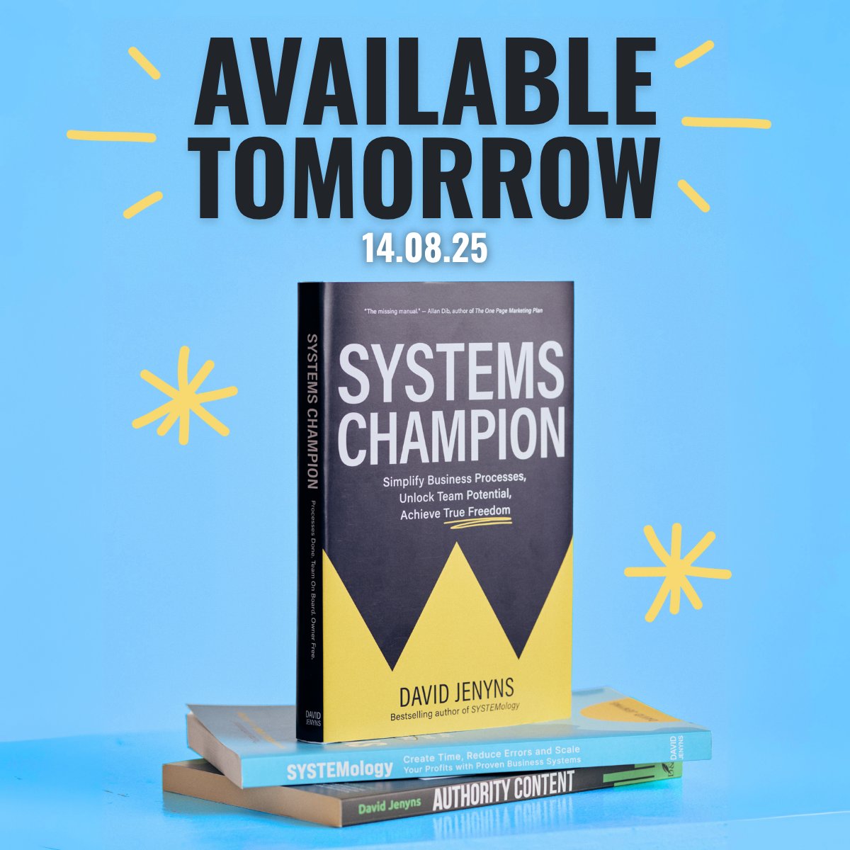 TOMORROW → 📘 The book every founder &amp; ops leader will be talking about:

Systems Champion 🏆✨

If your business runs on chaos, this is your way out. Don’t miss it!

hubs.ly/Q03zVZWW0

#SystemsChampion #BookLaunch