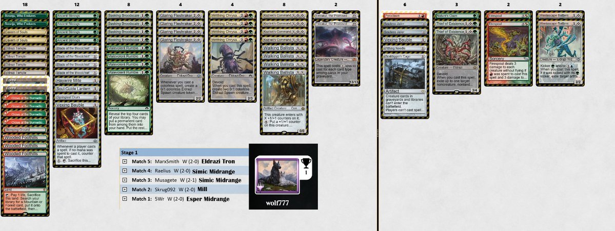 michele barzanti (@mtg_wolf777) on Twitter photo First Modern league with Broodscale thanks to the <a href="/mimmON_/">Domenico Pellizzeri</a> Urza's Sagas brought us a chill 10-1 Trophy with my dear lizard
#MTGO #MTG #pauper First Modern league with Broodscale thanks to the <a href="/mimmON_/">Domenico Pellizzeri</a> Urza's Sagas brought us a chill 10-1 Trophy with my dear lizard
#MTGO #MTG #pauper