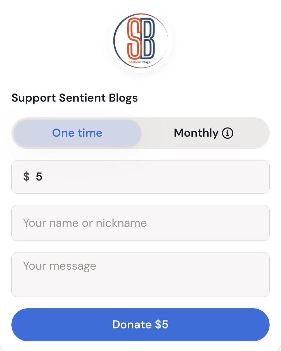Sentient_Blogs's tweet photo. 🧡 Support Sentient Blogs 

If you support the SB initiative, love the content and want to see the platform succeed - please consider donating. 

$ raised will be used to improve the platform and help fund regular competitions. 

Link in bio 🙏 

#humancreated #notAI #donation https://t.co/HHwzH6R3oc