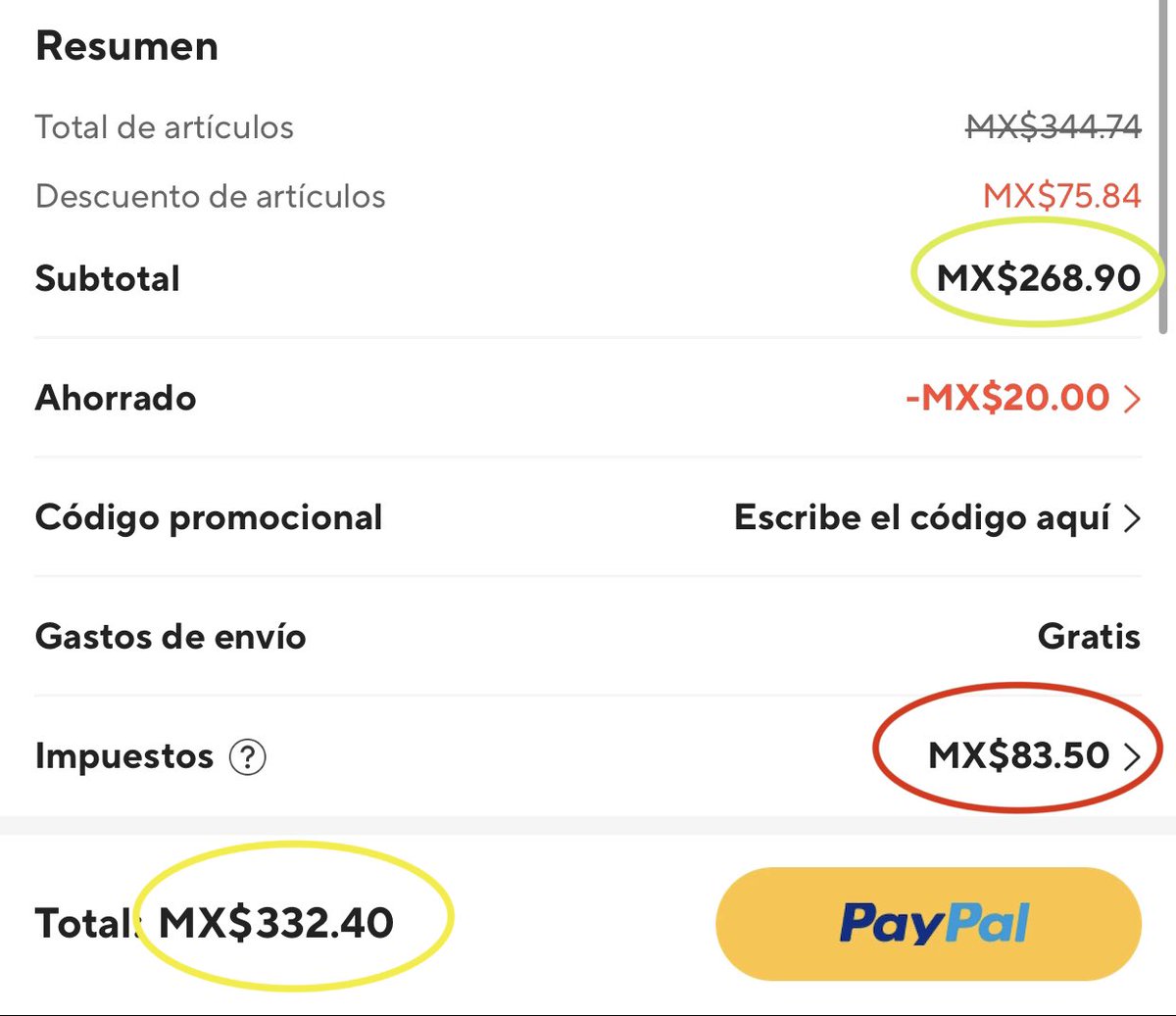 Yacs13's tweet photo. @AliExpress_EN Me podrían desglosar y explicar esta cuenta cuanto se está cobrando de impuestos? Es una compra de aliexpress hacia Mexico donde el impuesto vigente al día de hoy debería ser del 19% pero no se si existan algunos otros cobros y puedas enumerar estos🫤 gracias https://t.co/fOXpSUt92t