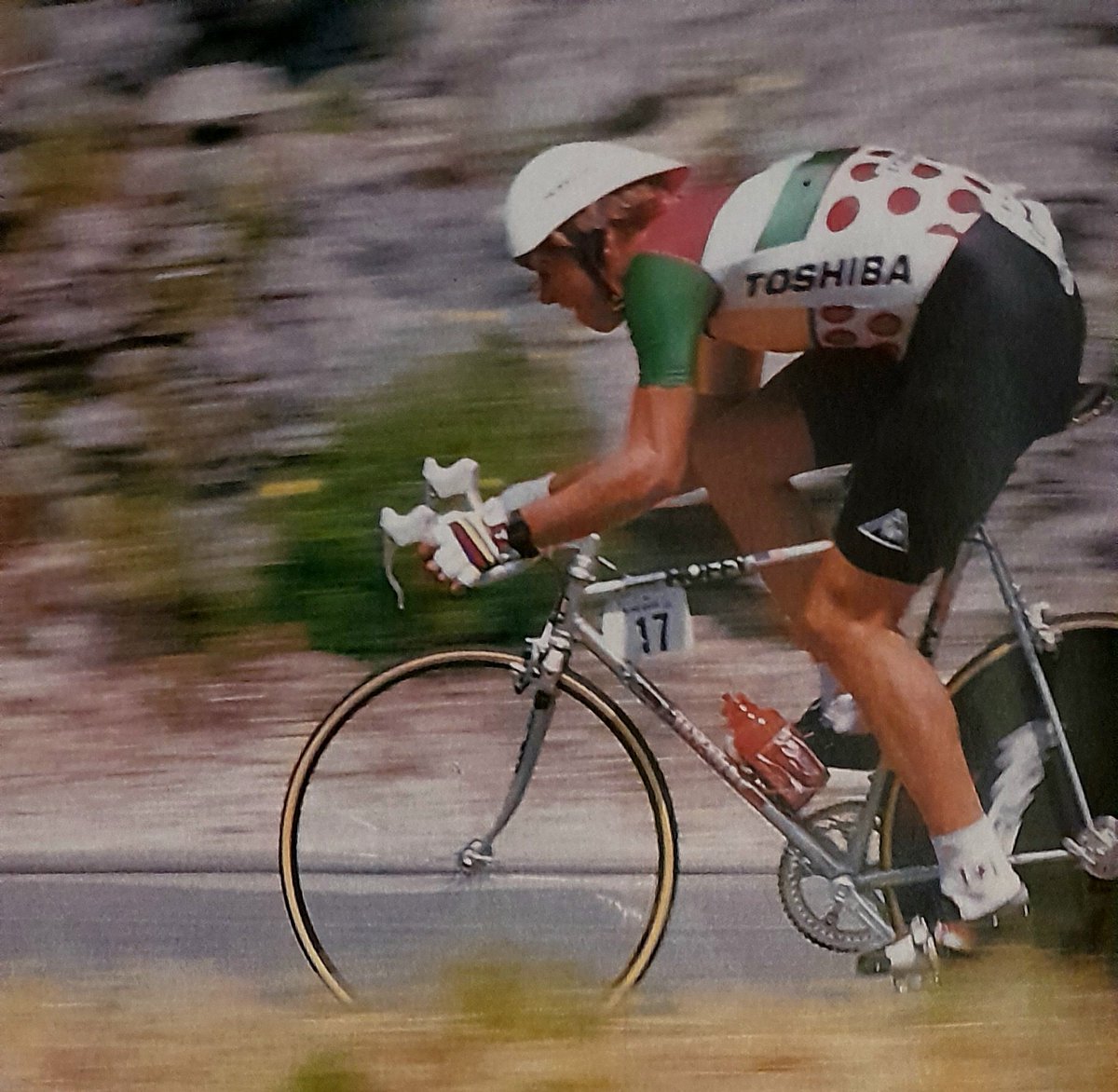 Greg Lemond in the combine jersey at the 1985 Tour de France.