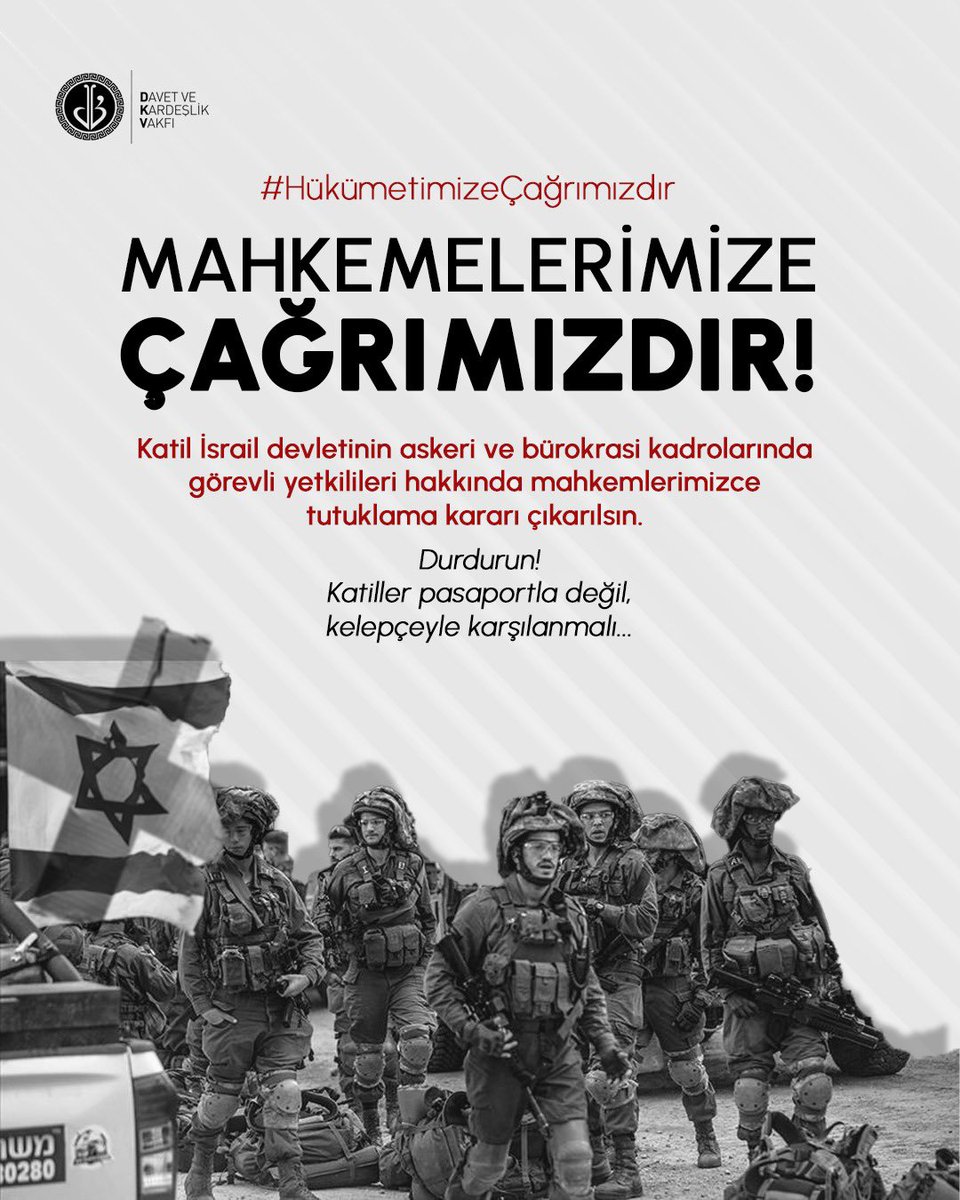 dkv_org's tweet photo. İsrail’in işlediği soykırım ortadadır! Yetkililer hakkında tutuklama kararı çıkarılması için adım atın!
#HükümetimizeÇağrımızdır https://t.co/JB7tn1kgeD