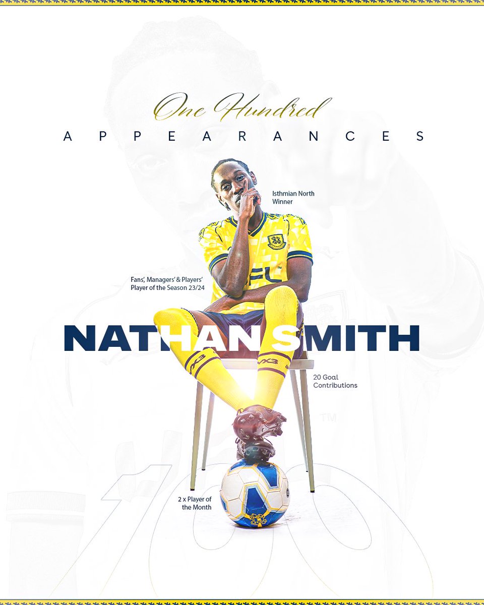 O  N  E    H  U  N  D  R  E  D    A  P  P  S
[ <a href="/onenathansmith/">N.Smith</a> ]

Tonight sees the former Jamaican international make his 100th appearance for the club! 🙌 

Having joined us in late 2023, the defender has gone on to be a vital part of Devs’ side, and became only the second
