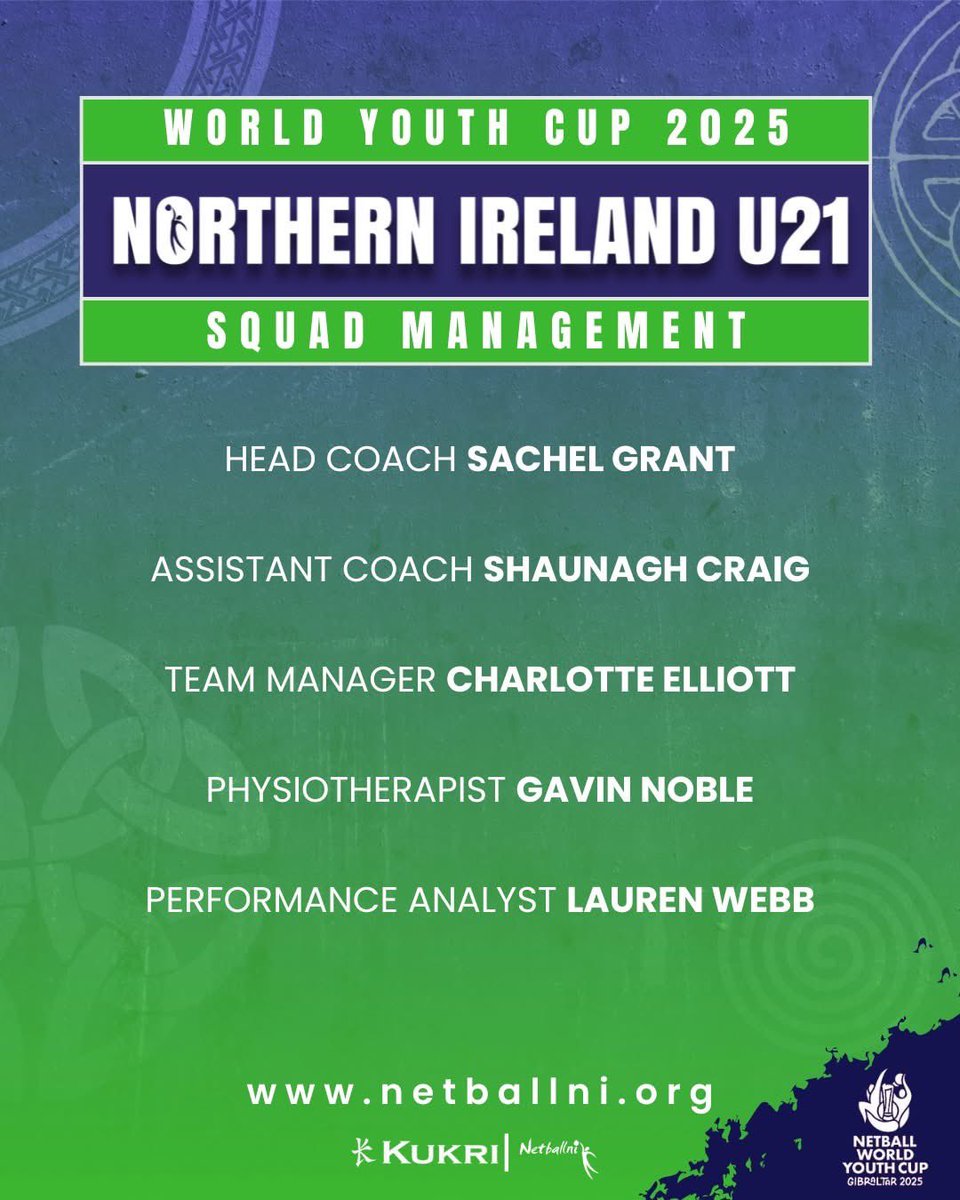 sachgrant's tweet photo. Here we are @netballni U21 World Youth Cup squad 💚
#Grit #Heart #TimeforBusiness #WYC2025 #Gibraltar2025 https://t.co/0EO0j6HNq2