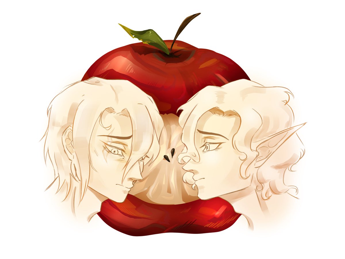 Soliriumn's tweet photo. The Apple Art Trend with my ocs #appletrend #dnd https://t.co/EBFqAS6Iaj