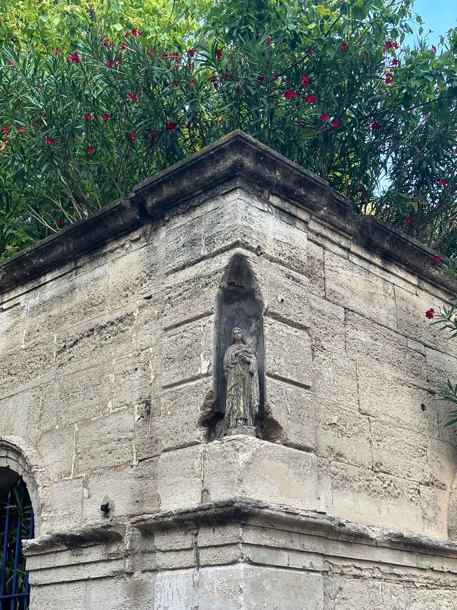 En Provence, toujours, mais bardée de remparts. Bien installée dans cette vie nouvelle en Avignon. J’y aime les glaces, les places et les bouquineries. Je suis chez moi dans ses musées, dans ses théâtres et ses églises, je me repose dans ses jardins ; chez moi maintenant.