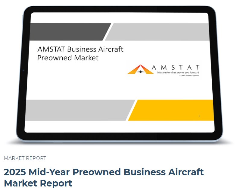 Business Aircraft Preowned Transactions Remain Resilient Despite Q2 Dip, AMSTAT Reports

AMSTAT, the leading provider of business aircraft market intelligence, has released its latest findings via the AMSTAT Premier+ platform, revealing that while Q2 2025 saw a modest decline in