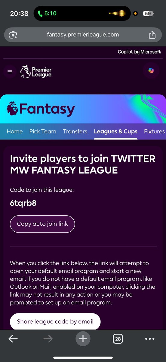 FPL is back...The 2025/26 Season TWITTER MW FANTASY LEAGUE code is : 6tqrb8

fantasy.premierleague.com/leagues/auto-j…