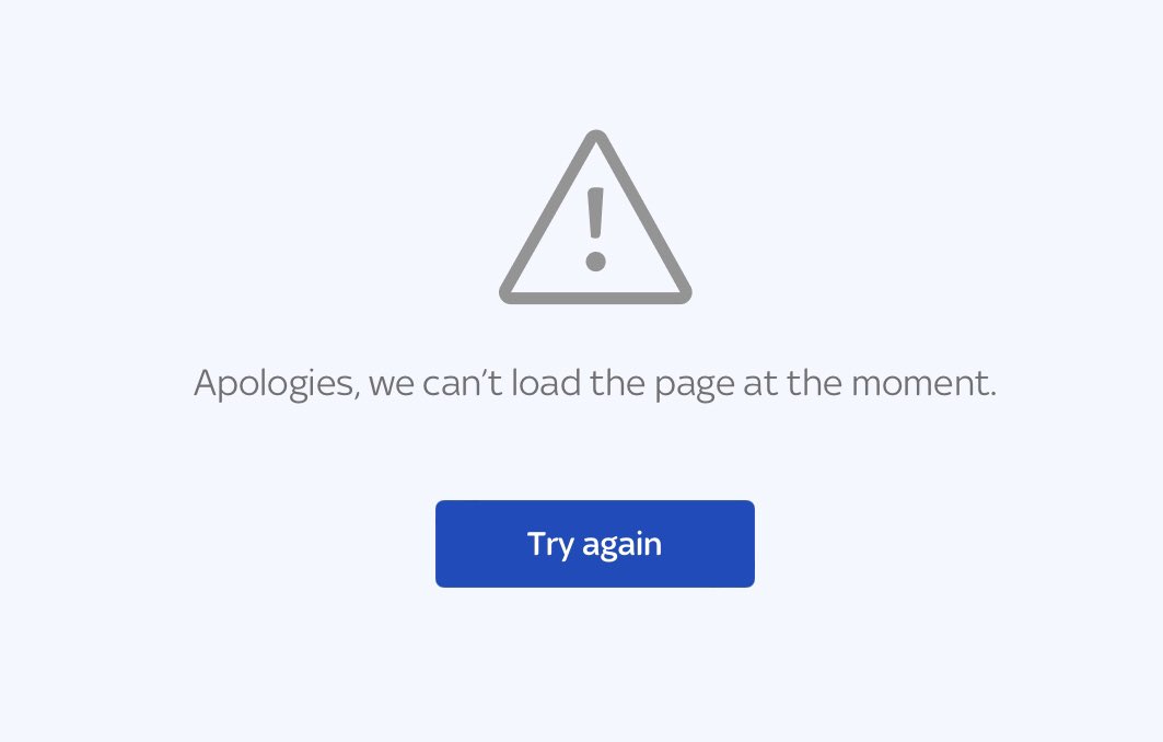 Colin Bradbury (@colinbradbury3) on Twitter photo I pay an arm and a leg for <a href="/SkyFootball/">Sky Sports Football</a> and this is the message I regularly get when I try to watch a game on the app. How do they get away with providing such a terrible service? I pay an arm and a leg for <a href="/SkyFootball/">Sky Sports Football</a> and this is the message I regularly get when I try to watch a game on the app. How do they get away with providing such a terrible service?
