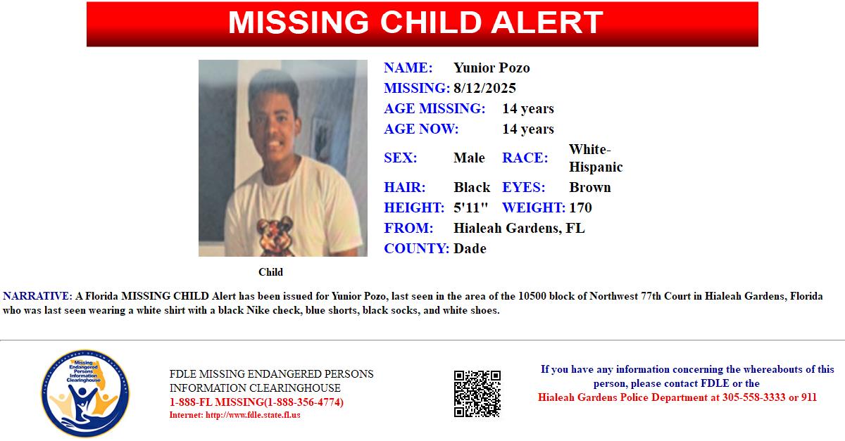 KatKatButterfly's tweet image. #YuniorPozo #AmberAlert #MiamiMissing #Miami #Hialeah #MissingChild #Florida