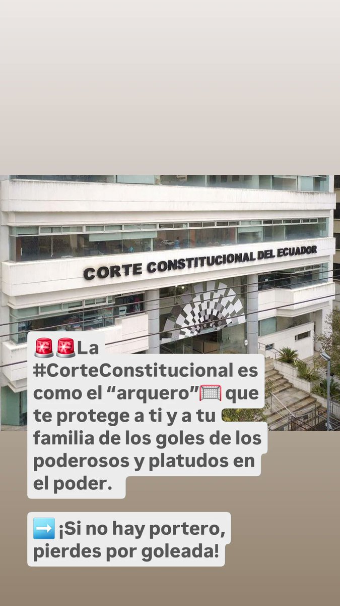 #RespaldamosALaCorte | #LaCorteNoSeToca | #DefiendeLaCorte  | #DefendamosLoPublico ✊🇪🇨

<a href="/CorteConstEcu/">Corte Constitucional</a>