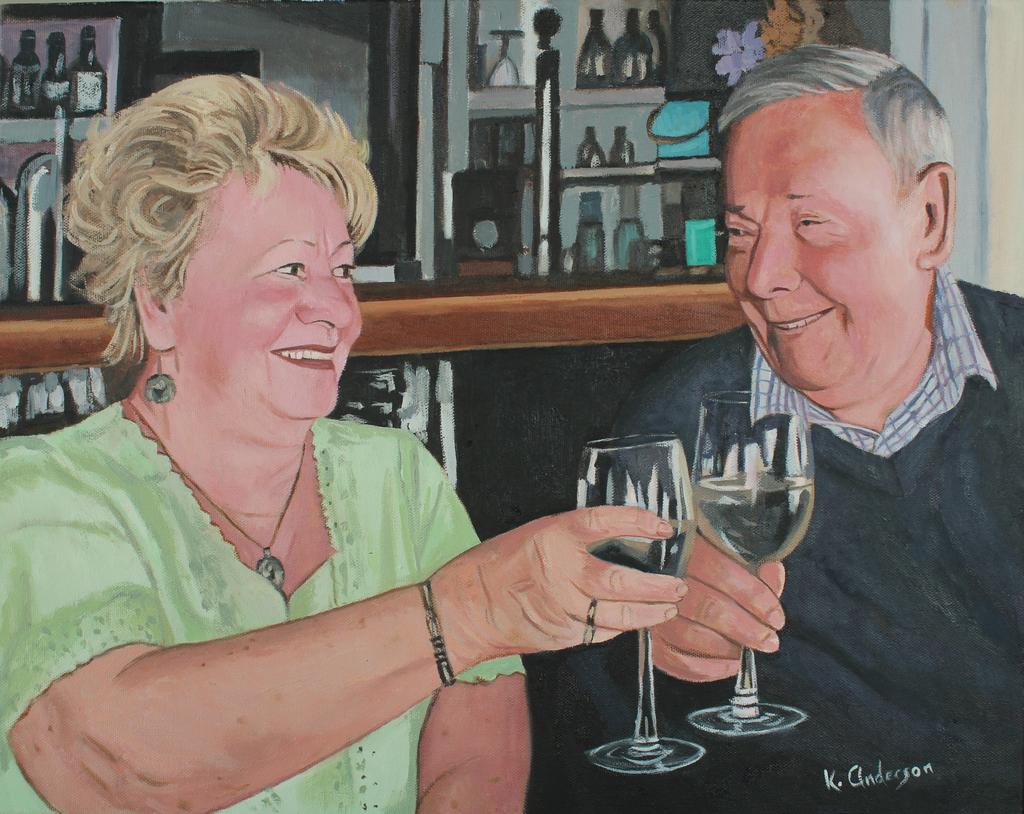 A recently completed double portrait in oils. 
If you have a favourite photo that you would like to commemorate, feel free to get in touch for pricing, sizes etc.