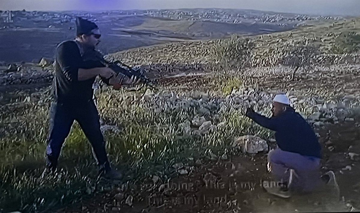 docsimsim's tweet photo. #C4news
After an illegal Israeli settler invaded Saaid’s land in West Bank &amp; shot him at point blank, Israeli authorities arrested Saaid &amp; his son, whilst the gun totting shooter was left to carry on terrorising Palestinians.  
#isrealterorist 
#EthnicCleansing 
#FreePalestine https://t.co/TpvbGcJaGD