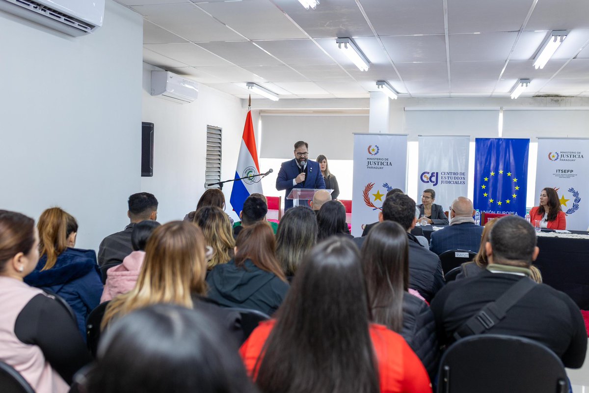 cej_py's tweet image. 📌Lanzamiento de la Segunda Edición del Diplomado "El nuevo modelo de Gestión Penitenciaria del Py: Análisis del Sistema Penitenciario y Justicia Penal desde estándares internacionales”.
Una iniciativa del CEJ, el @MJusticiaPy y el apoyo de la @uamericana y la @UEenParaguay
