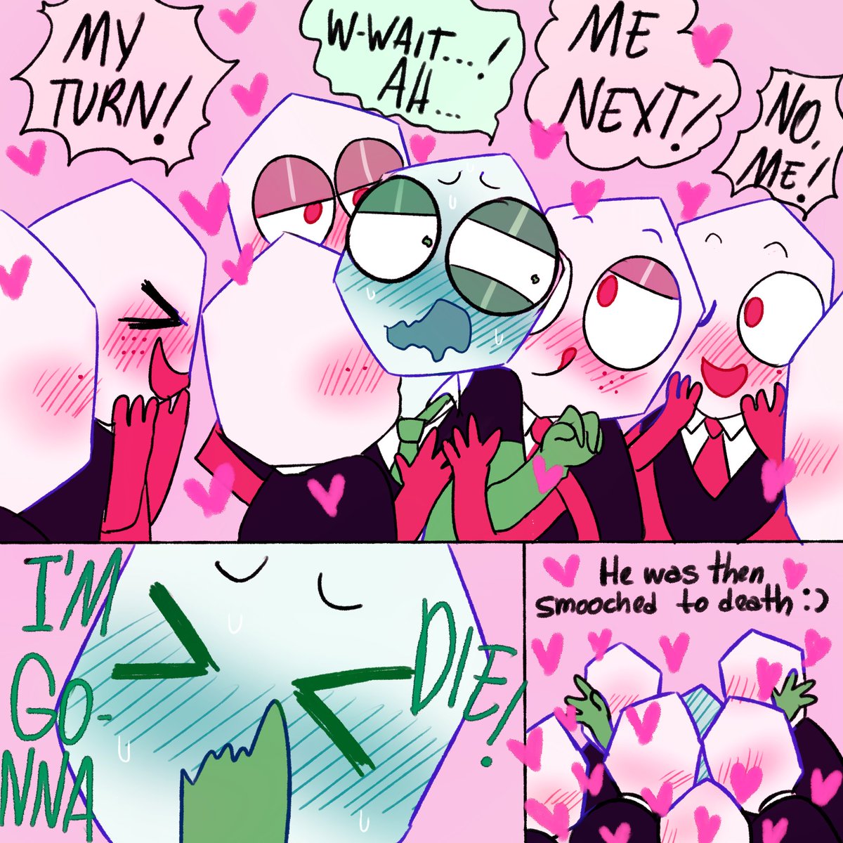 A silly lil continuation to <a href="/radicrow/">rio @ find me on 💙☁️</a> 's adorable spin the bottle comic!
Cuz Pippins aren't exactly known for following the rules lol🤭