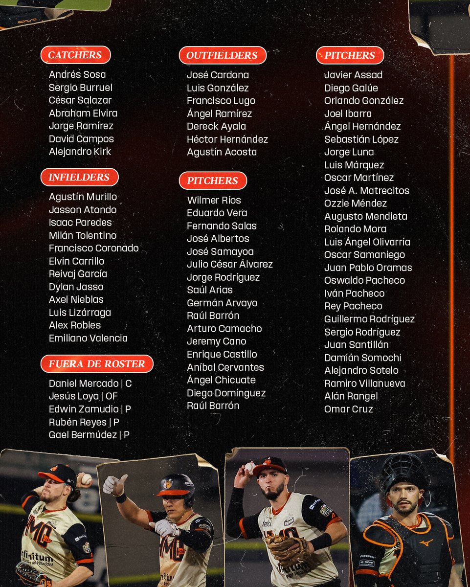 ¡Afición! A continuación les presentamos nuestra lista de invitados para la Pretemporada 2025, próxima a arrancar el 08 de septiembre en el estadio Fernando Valenzuela. 🍊⚾ #OctubreLlegaYa