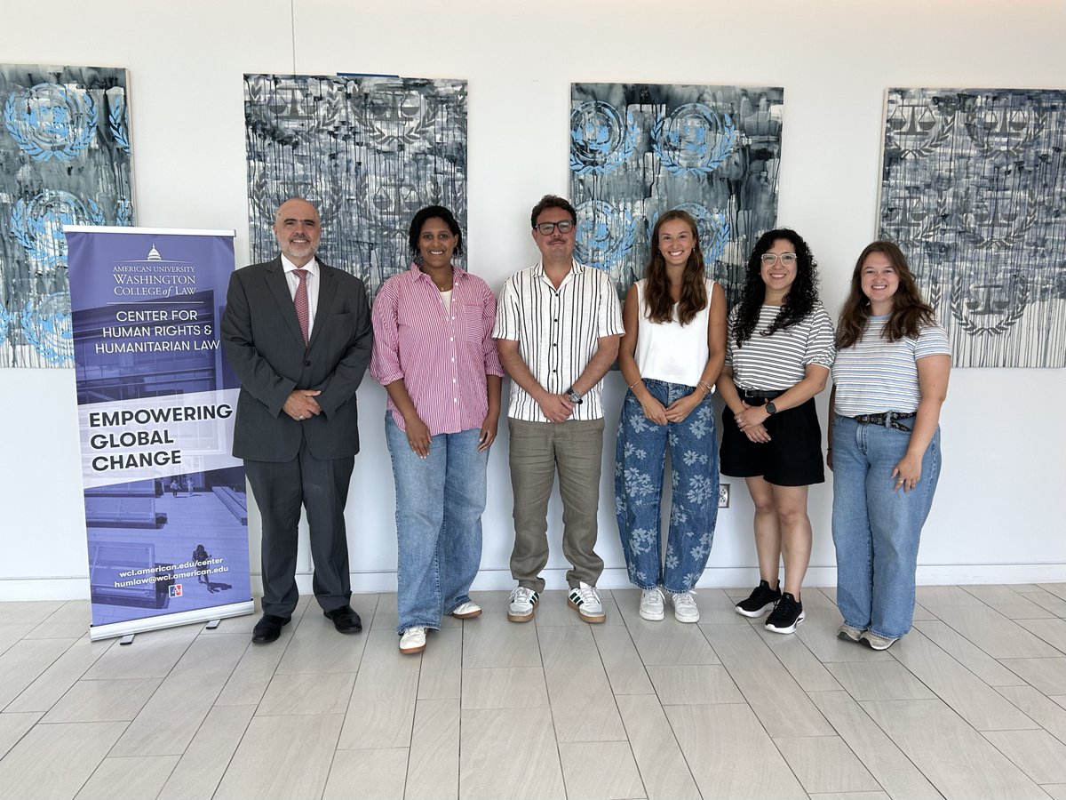 Back on campus &amp; ready to go! Meet our 2025–26 Dean’s Fellows &amp; staff, working to advance human rights through research, events &amp; advocacy.
<a href="/ebertoni/">Eduardo Bertoni</a>  | <a href="/AUWCL/">American University Washington College of Law</a> 
#HumanRights #CfHRHL