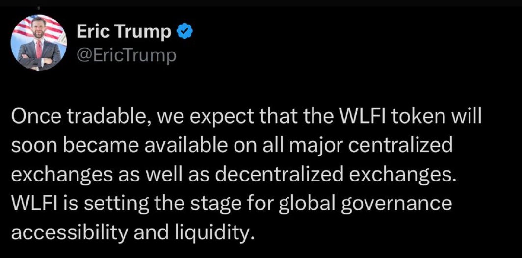 $WLFI launch is coming closer 

And it will be one of the biggest things you’ve ever seen 💥