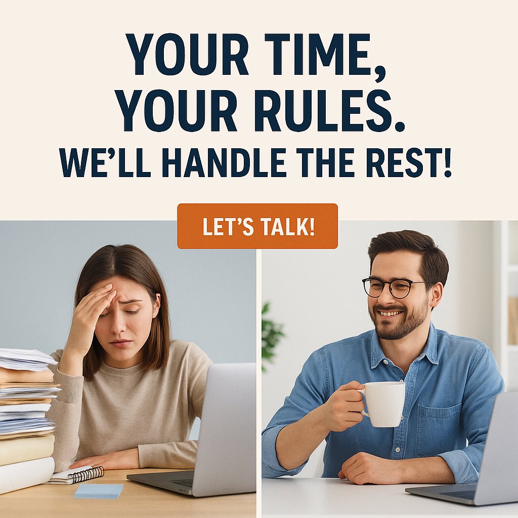 💼✨ Stop stressing. Start delegating.
Your time is priceless — let us handle the busywork while you focus on growth, creativity, and what you love most.

🚀 Fast. Reliable. Hassle-Free.
📩 DM us today and let’s get started!