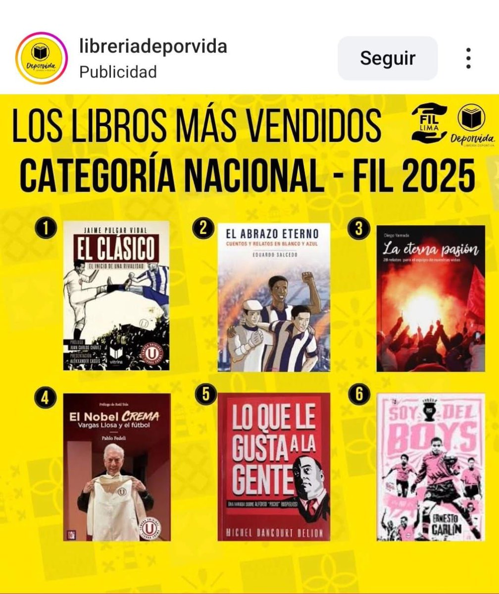 Mis amigos del grupo de wsp Twitter Rosado me avisan que 'Soy del Boys' fue uno de los más vendidos en la <a href="/FILLima2025/">FIL Lima</a> 
Gracias, amigos!!!! Vamos Boys toda la vida!!!!! 
cc: <a href="/Anniecas16/">Annie #Callao❤🇵🇪</a> <a href="/MurielMessarina/">Muriel Messarina</a> <a href="/Langelmarquez/">Luis Angel Márquez</a>  y demás rosados de las redes!