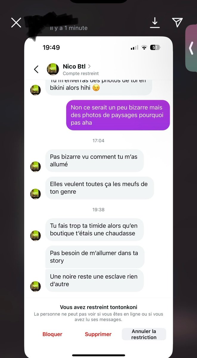 Amine0342775683's tweet photo. Harcèlement sexuel + racisme = le cocktail immonde que ce collègue blanc a envoyé à une ancienne collègue après son départ.
On est en 2025, et certains se croient encore autorisés à parler comme ça. https://t.co/5FS1IgS3FH