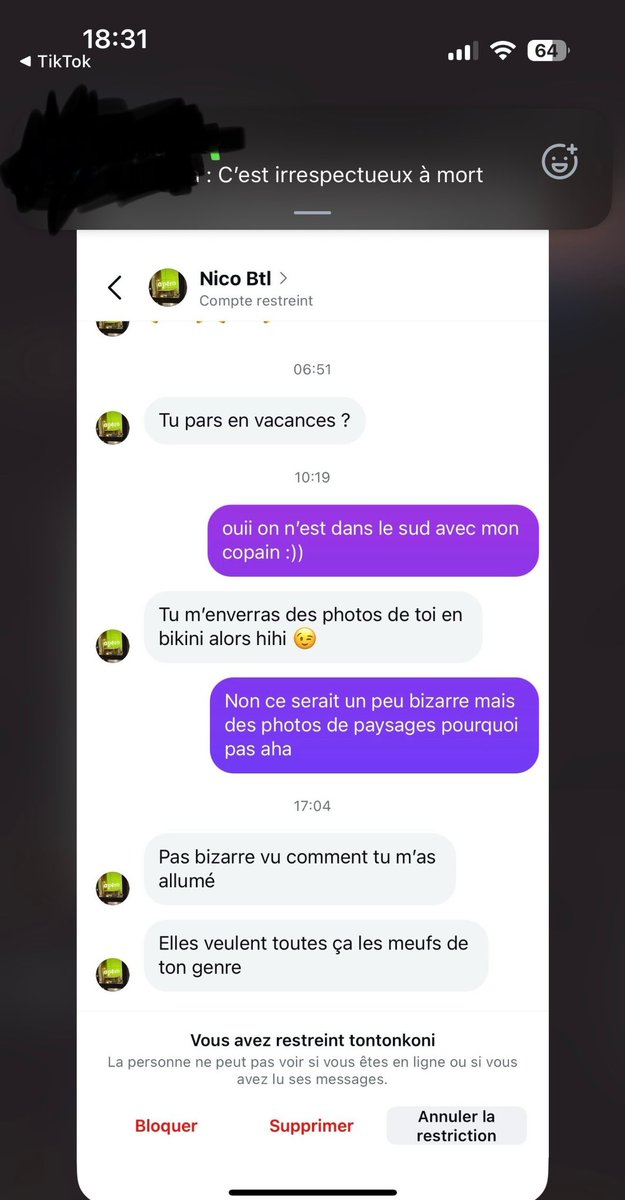Amine0342775683's tweet photo. Harcèlement sexuel + racisme = le cocktail immonde que ce collègue blanc a envoyé à une ancienne collègue après son départ.
On est en 2025, et certains se croient encore autorisés à parler comme ça. https://t.co/5FS1IgS3FH