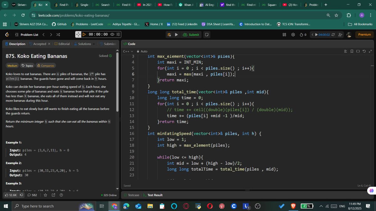 adityacs22's tweet photo. Day 11 of my #100DaysOfCode challenge!🚀
✅Problem no. --> 875 #LeetCode
✅2 medium BS problems on #gfg24
✅Variables and Data types #JS
✅25 JS syntax questions
✅Git commits
✔Will be starting JS+AI project tomorrow
#builtinpublic https://t.co/YIxayDpab5