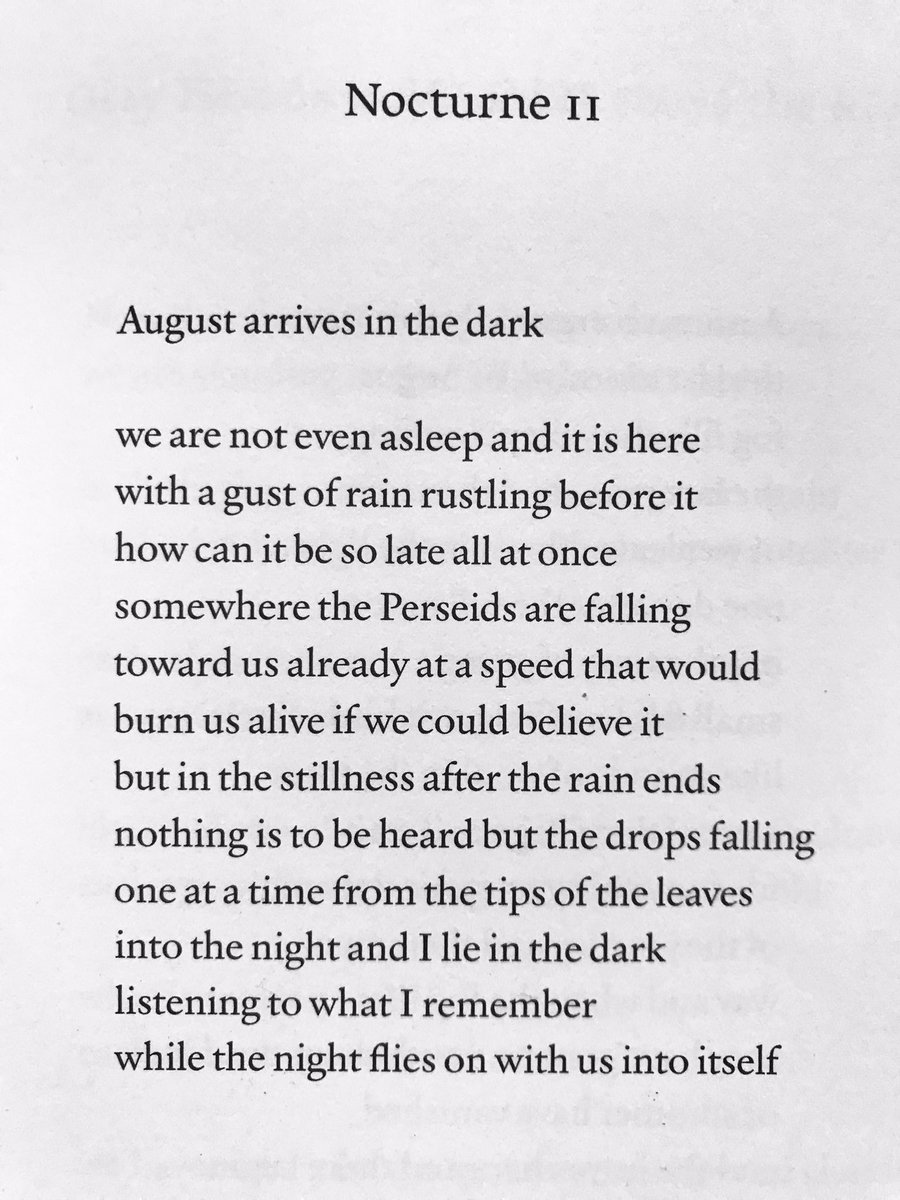 W.S. Merwin poem for those hoping to see the Perseid meteor shower tonight. From: The Shadow of Sirius (Bloodaxe, 2009).