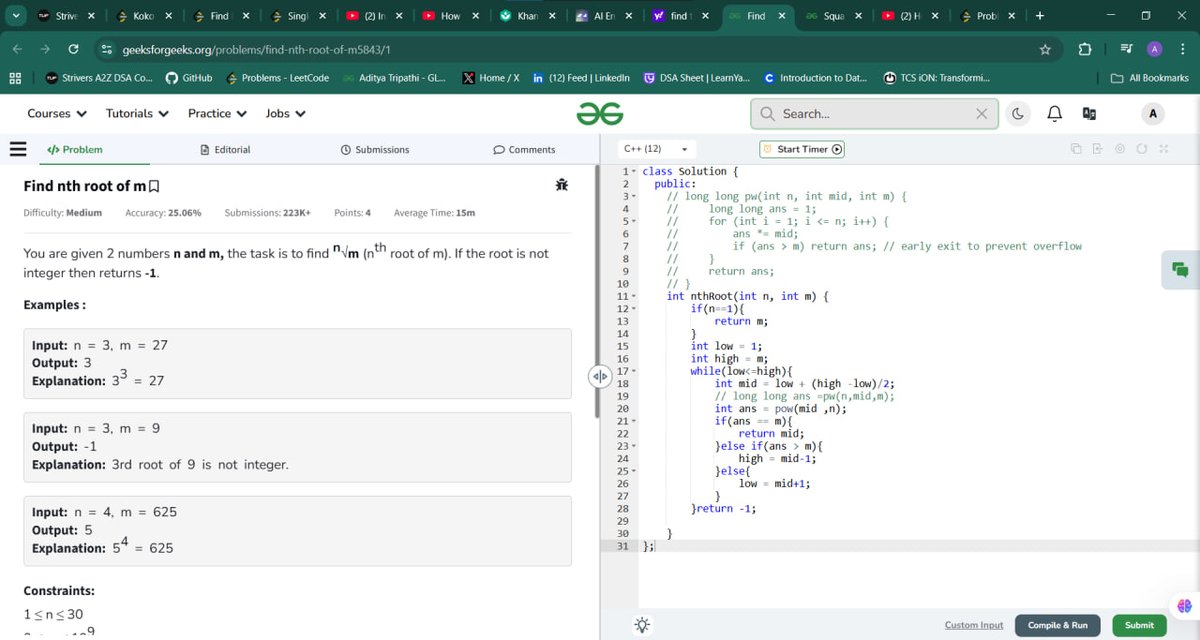 adityacs22's tweet photo. Day 11 of my #100DaysOfCode challenge!🚀
✅Problem no. --> 875 #LeetCode
✅2 medium BS problems on #gfg24
✅Variables and Data types #JS
✅25 JS syntax questions
✅Git commits
✔Will be starting JS+AI project tomorrow
#builtinpublic https://t.co/YIxayDpab5