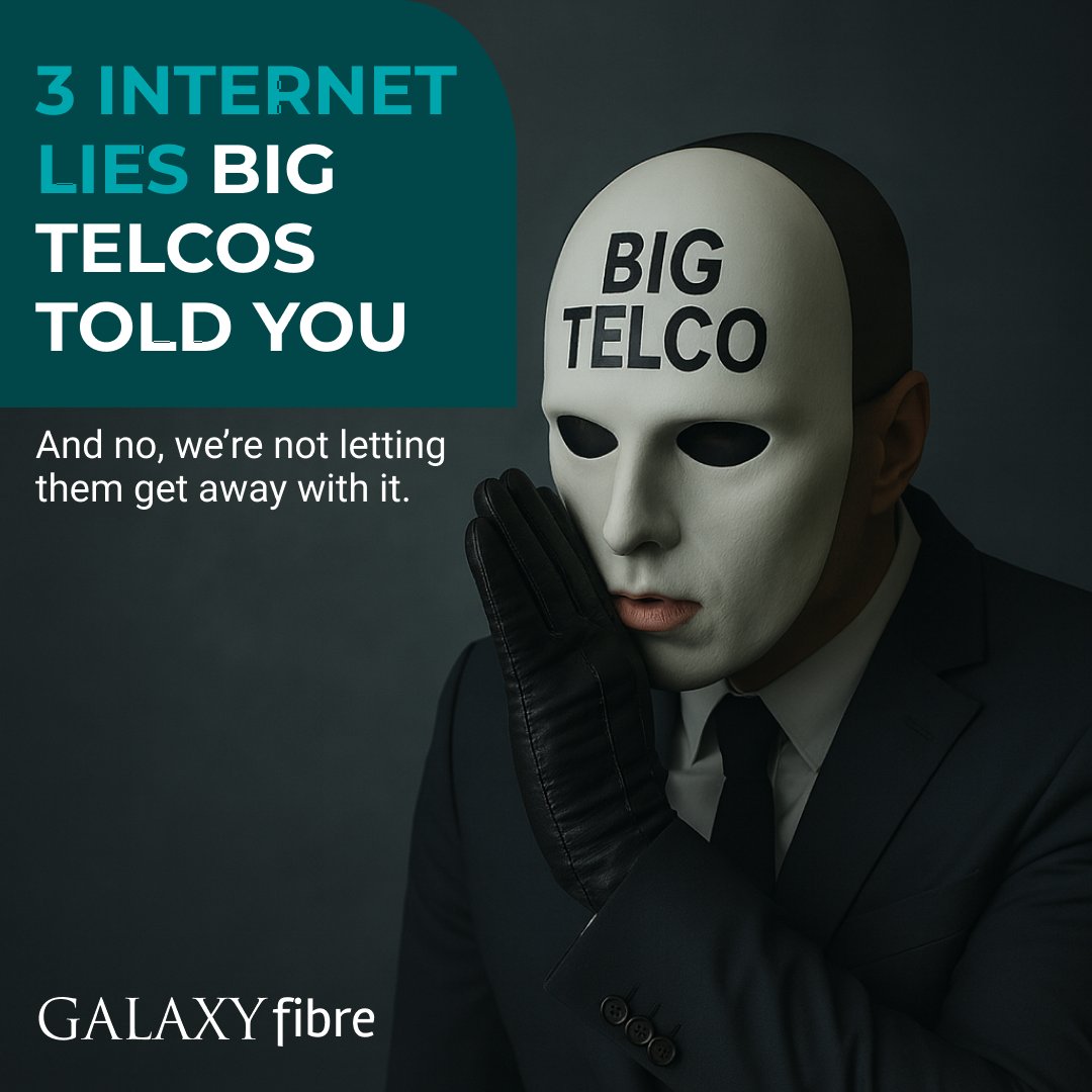 FibreGalaxy's tweet photo. 🚨 Big telcos have been lying to you! It’s time for a change. With Galaxy Fibre, you get fast, reliable internet with no hidden fees or waiting for upgrades. 

Say goodbye to the fine print and switch today! 🌐 

🔗 https://t.co/lwZwGFvd0c 

 #GalaxyFibre #FastReliableInternet https://t.co/PKuhSL5A8f