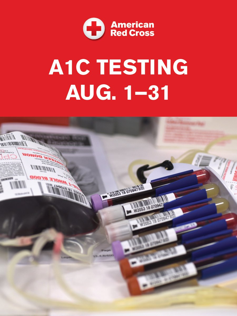 Get fired up to help save lives: Give blood! In August, we're performing free A1C testing, commonly used to screen for prediabetes &amp; diabetes, on successful donations. (1 test result in a 12-month period; don't fast.) Help save lives &amp; empower your health: rcblood.org/43ZR8Av