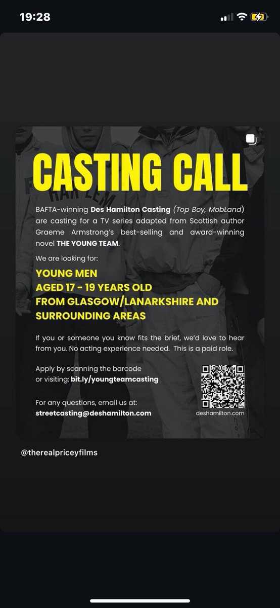 An amazing book about to become a TV series. If you meet the criteria, you should go for it! 🎥 🍿