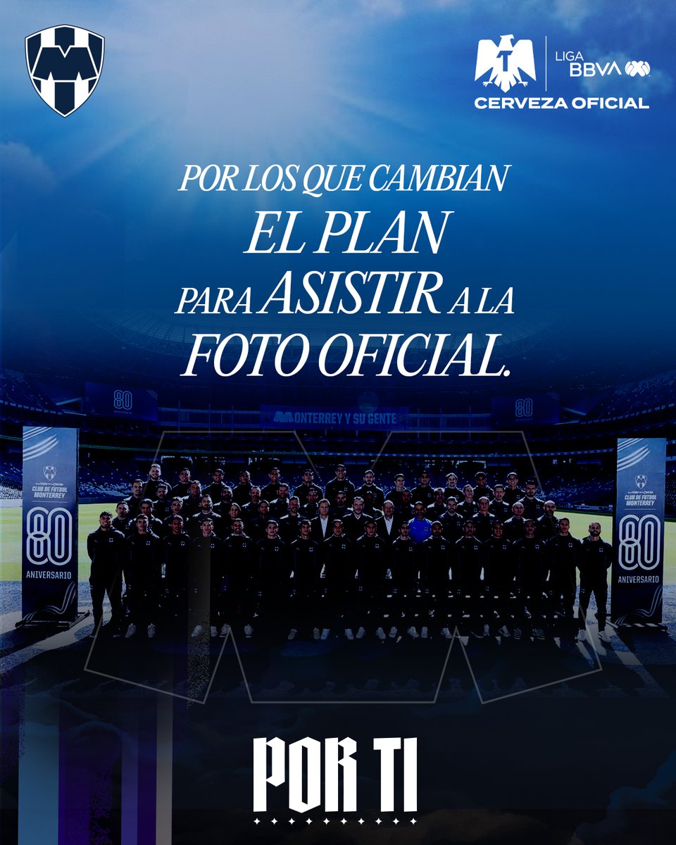Por los que cambian el plan para asistir a la foto oficial del equipo.📸🔥Junto a <a href="/CervezaTecate/">Cerveza Tecate</a>.🔵⚪

Vive esta experiencia con un amigo siguiendo estos pasos👇🏼
1️⃣ Sube una foto usando el jersey de Rayados.
2️⃣ Etiqueta a tu compa que llevarás a la foto.
3️⃣ Usa el hashtag