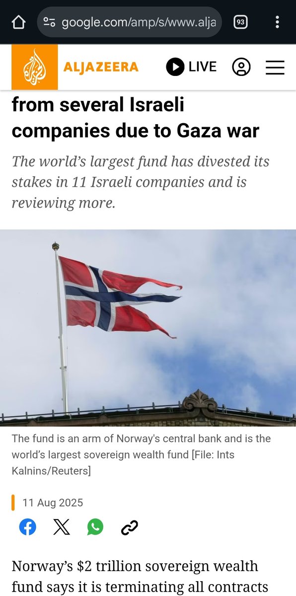 People of Egypt: Gaza is st★rved &amp; m★ss★cred next door, yet S!s! signs $B gas deal with the k!llers. N0rway, thousands km away, boycotts Isra★el. Egypt chose betrayal over brotherhood. A hein★us crime against dignity &amp; humanity.google.com/amp/s/www.alja…