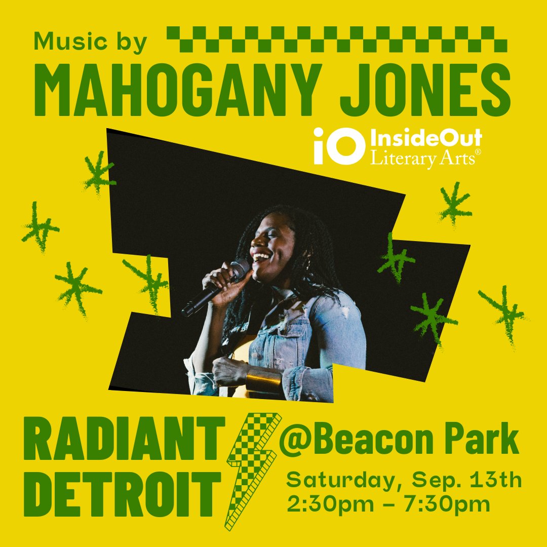 InsideOutDET's tweet image. RADIANT DETROIT: A Festival of Arts, Culture, and Wellness will feature 
-Music by @Mahoganyjonez the internationally renowned MC and cultural ambassador
-Poetry by InsideOut student poets
-Activities for the whole family!

SAT 9/13 @beaconparkdet

FREE! radiantdetroit.eventbrite.com