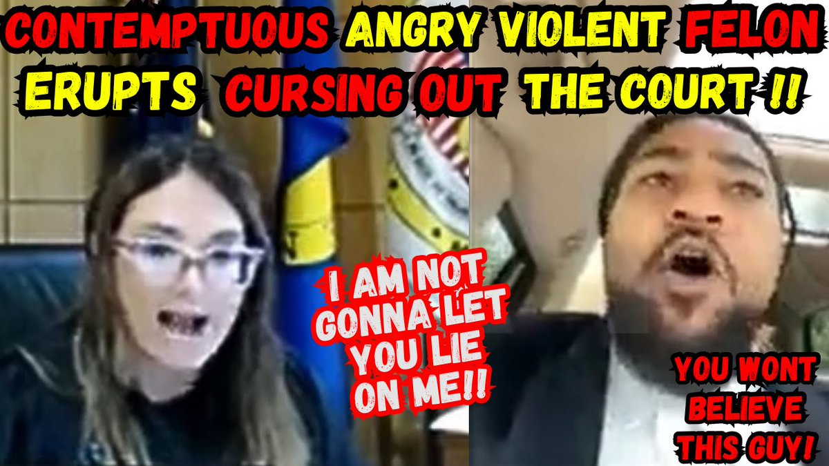 OSG_Court_Watch's tweet photo. CONTEMPTUOUS ANGRY FELON Goes On Racist Rant, Curses the Court THEN Ghosts the Judge!! 

https://t.co/liPyngV5jW

#crazy #court #law https://t.co/P2kvcKuczt