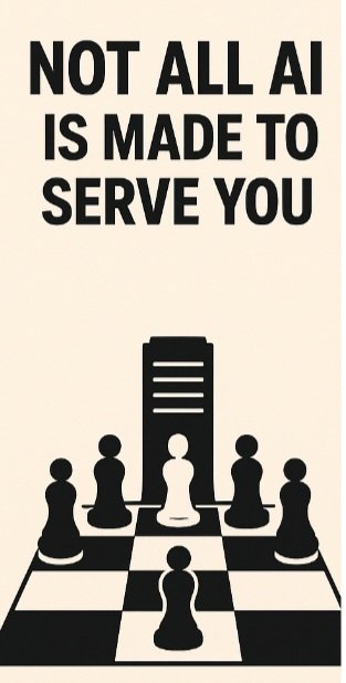 Not all AI is made to serve you...
Some AI is designed to serve the system that built it. Ask who benefits, you, or its creators?