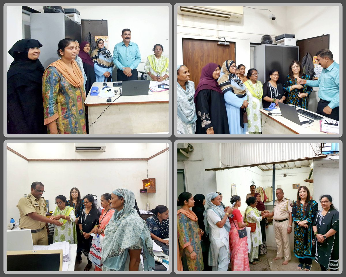 dr_suraina's tweet photo. Visit to #Bandra_West_Police_Station:
#RakshaBandhan at #BandraWest #PoliceStation by #AllIndiaITCell #NMCSP #bandrawesttaluka #NorthCentralDistrict #Mumbai by
#DrSurainaMalhotra
* ⁿᵃᵗⁱᵒⁿᵃˡ ᵖʳᵉˢⁱᵈᵉⁿᵗ - ᵃˡˡ ⁱⁿᵈⁱᵃ ⁱᵗ ᶜᵉˡˡ ᵃⁿᵈ ˢ ᵐ - ⁿᵐᶜˢᵖ
* ⁿᵃᵗⁱᵒⁿᵃˡ ᵍᵉⁿᵉʳᵃˡ ˢᵉᶜʳᵉᵗᵃʳʸ - ⁿᵐᶜˢᵖ
@NCP_NMCspeaks
U/G Lok Sabha MP & NCPSP National Working President Hon. Sau. @supriya_sule tai ji; & U/G U/D Rajya Sabha MP & National President Mahila NMCSP Hon. @DrFauziaKhanNCP ji Madam, by tieing #rakhi to the Police officers.
Request was made to The Senior PI Shri. Sanjay Marathe ji to increse the safety for women, children & the elderly populstion. To look in to the matter of ongoing atrocities against women, delayed actions, lack of safety measures for women at workplaces & children at the educational centers. Various measures were discussed & he assured of their cooperation to increase safety in Bandra west area. Aug' 25
Present were @mishraharsha3 Mum. Presi. IT cell; #SalmaShaikh- Mum Gen Sec. IT cell, Arbaz Khan, Komal Kalthe, Josephine Keni & other post hold.
#bandrawesttaluka #NorthCentralDistrictMumbai
#rakshabandhanspecial #rakhispecial #india #rakshabandhan #happyrakshabandhan @PawarSpeaks @shindespeaks
@Jayant_R_Patil @rohitrrpatilncp @rohitrrpatilncp @NCPspeaks