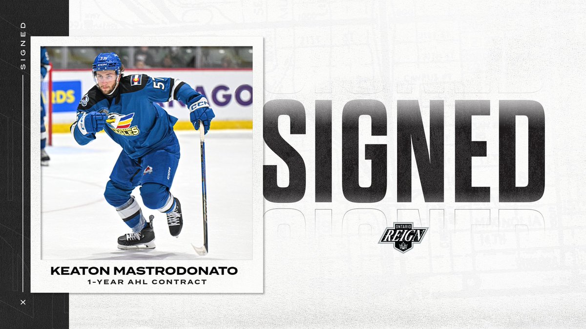 X - Ontario Reign (@ontarioreign) on Twitter photo All aboard the #ReignTrain, Keaton! π§οΈπ
We've signed forward Keaton Mastrodonato to an AHL contract for the 2025-2026 season!
π° bit.ly/3Hgwhlb All aboard the #ReignTrain, Keaton! π§οΈπ
We've signed forward Keaton Mastrodonato to an AHL contract for the 2025-2026 season!
π° bit.ly/3Hgwhlb
