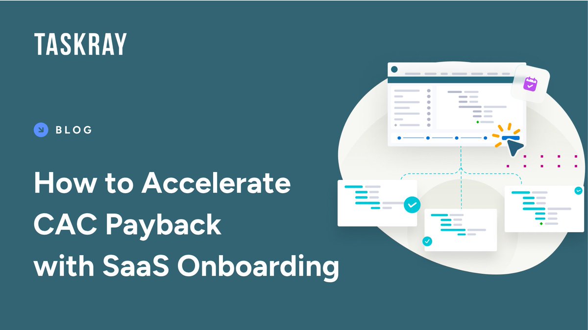 ⏳ Struggling with stretched CAC payback timelines? It’s time to rethink your post-sale experience. Learn how faster SaaS onboarding accelerates your CAC payback and drives growth → taskray.com/how-to-acceler…

#CACPayback #SaaSGrowth #Onboarding #CustomerSuccess #RevOps #TaskRay
