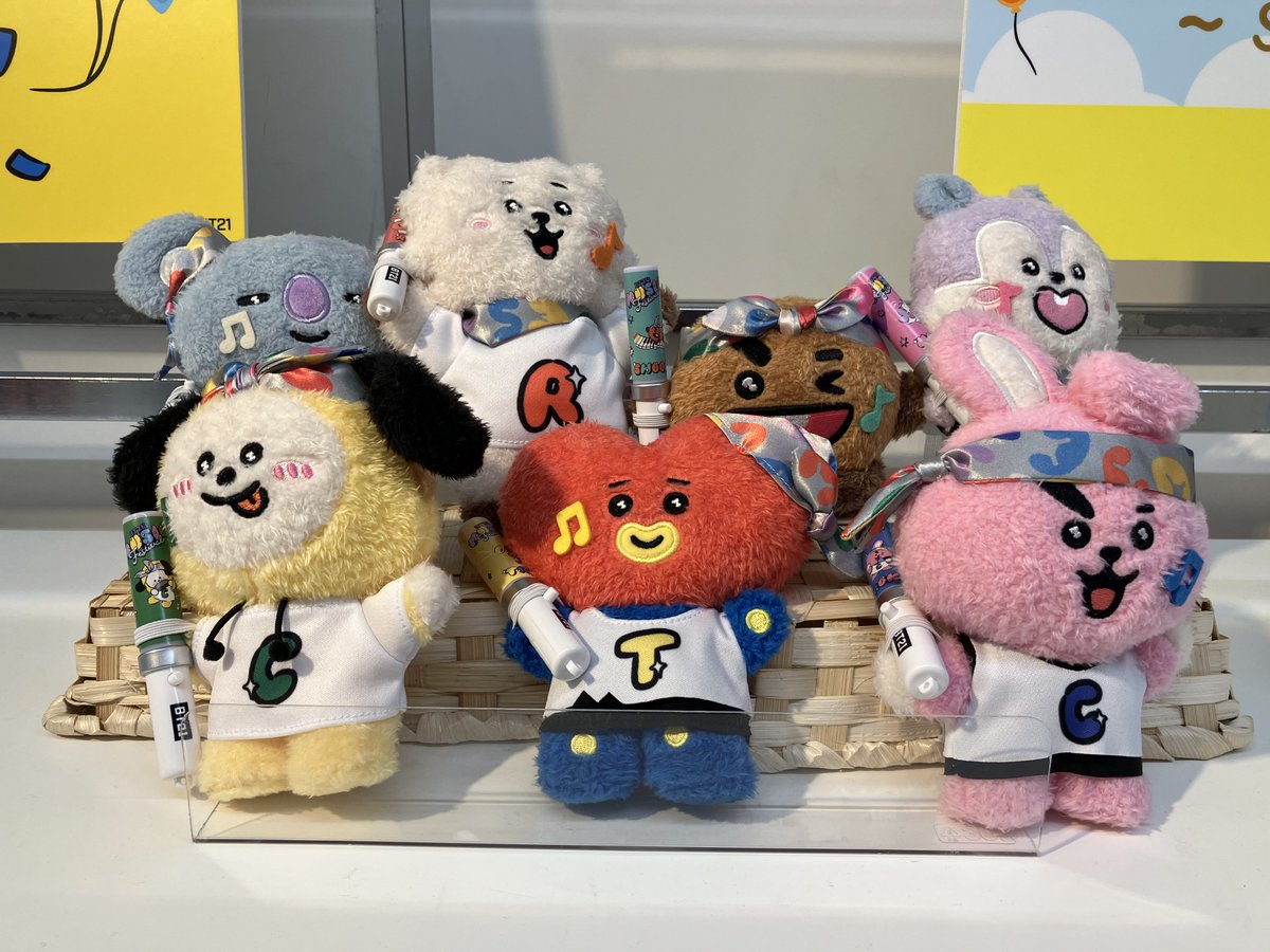 BT21たっとん4点セット BT21 ベビーたっとん】 RJ 4点セット ぬいぐるみSサイズ×Sサイズ