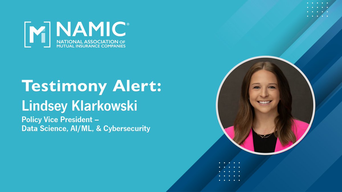 ICYMI, yesterday at @NAIC’s National Meeting, NAMIC’s Lindsey Klarkowski spoke to the Big Data &amp; AI Working Group, emphasizing: AI in insurance isn’t new — and existing laws already protect consumers.

 🔹 Focus on enhancing current tools
 🔹 Avoid duplicative AI-specific rules