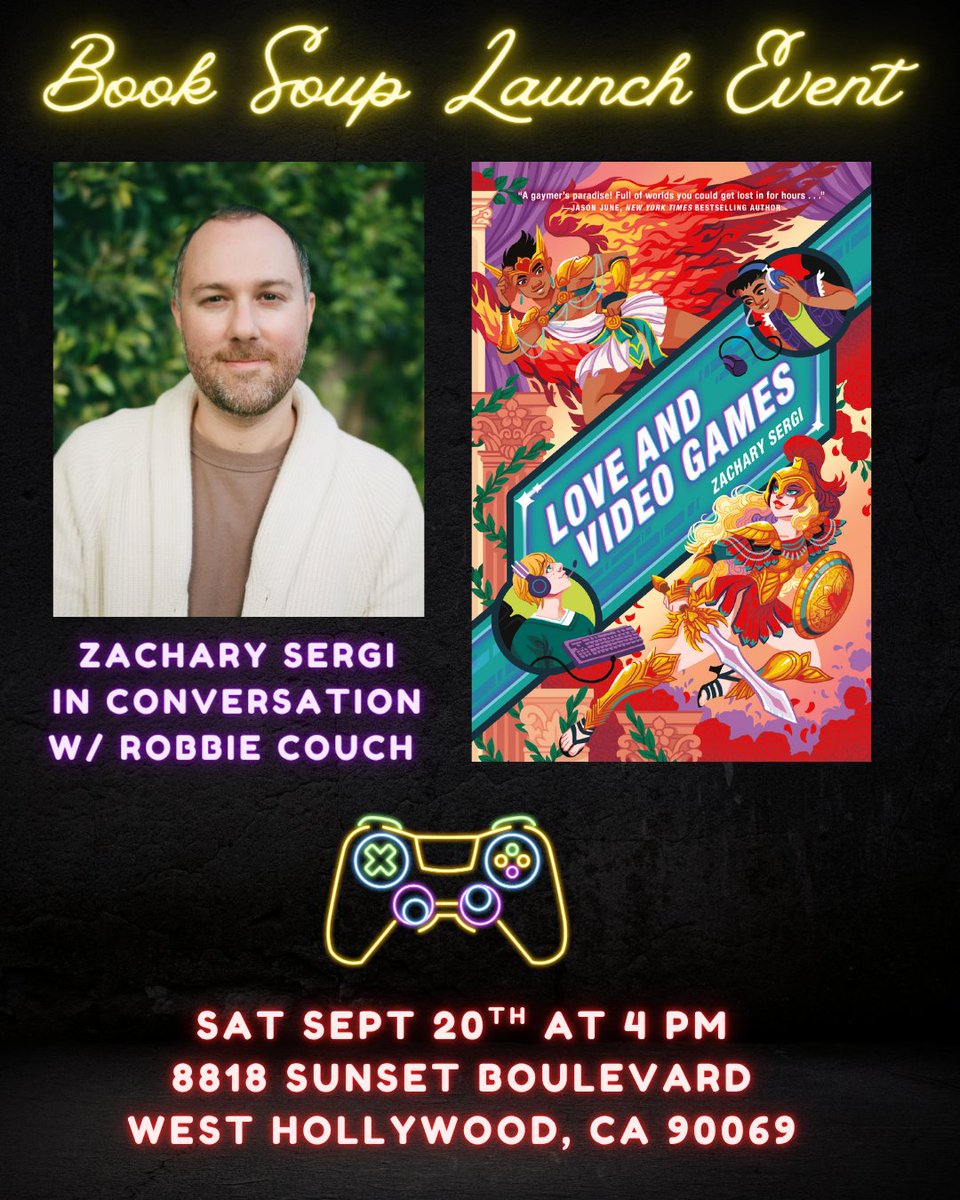 Come hang!  <a href="/BookSoup/">Book Soup</a> 
booksoup.com/event/zachary-…