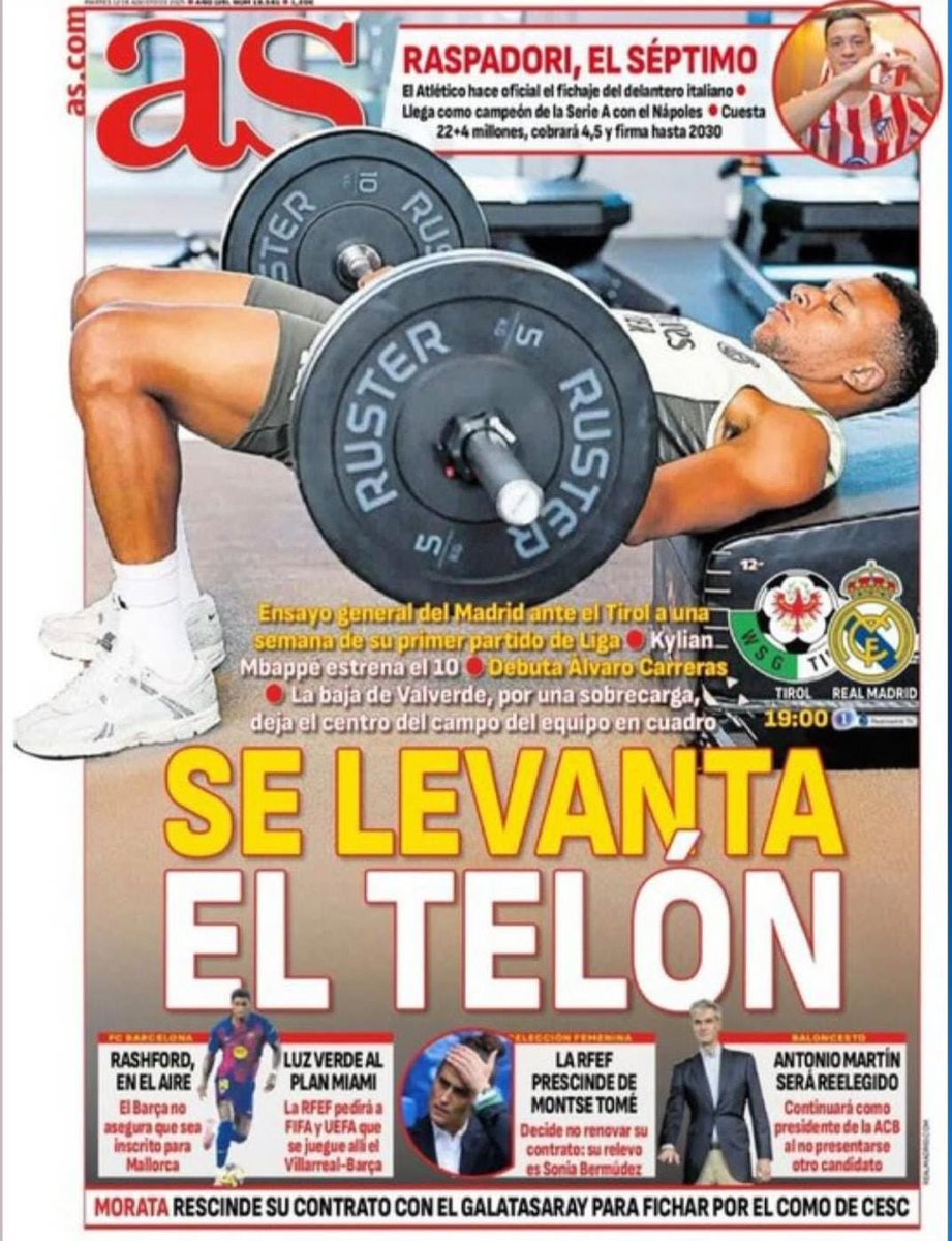 La empresa jienense RUSTER FITNESS diseña y fabrica equipamiento de entrenamiento deportivo en Jaén, apostando por la innovación y la calidad. Un
Partner de confianza de quienes entienden el deporte como estilo de vida.
La portada de AS lo demuestra.
<a href="/rusterfitness/">Ruster</a>