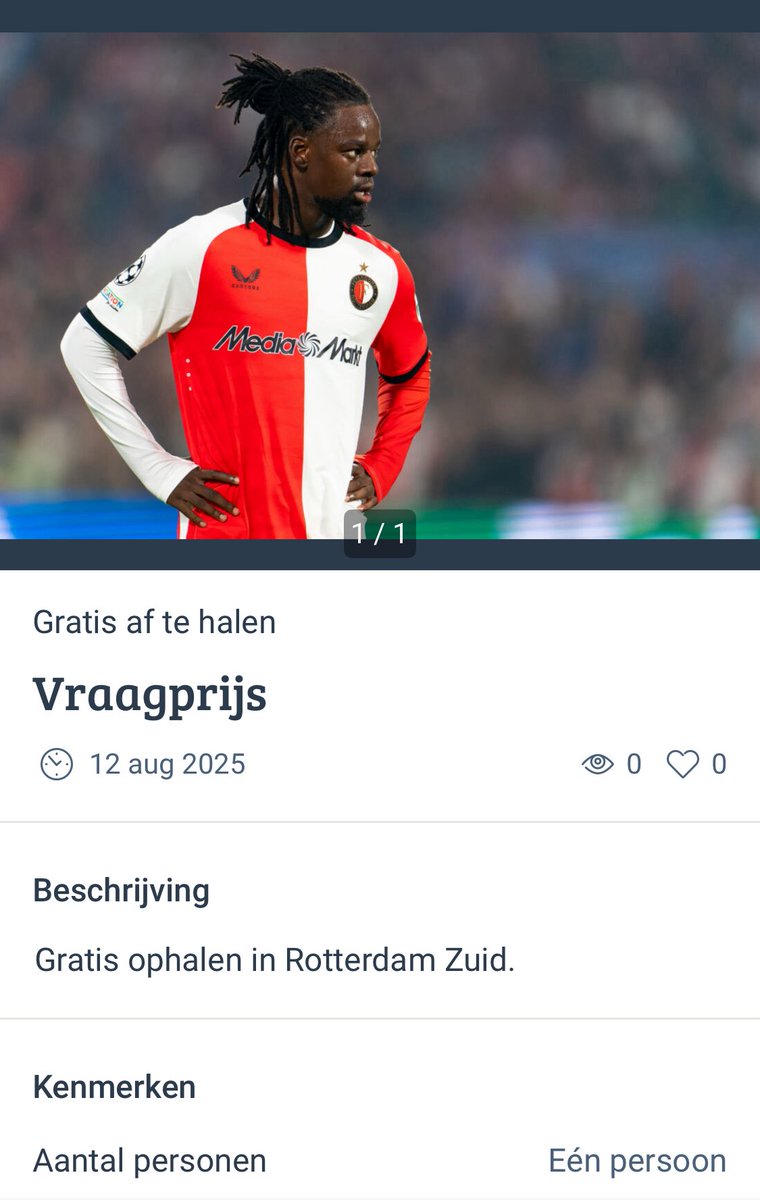 AGpadding's tweet photo. Ondertussen op Marktplaats en weggeefhoek pagina's op Facebook: #lotomba #fenfey #feyenoord https://t.co/0IYwbMensM