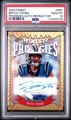 cardwatch123's tweet image. 2024 TOPPS FINEST PRODIGIES AUTOS REFRACTOR #PBY BRYCE YOUNG PSA 10 #ad #thehobby cardpromoter.com/2025/08/12/foo…