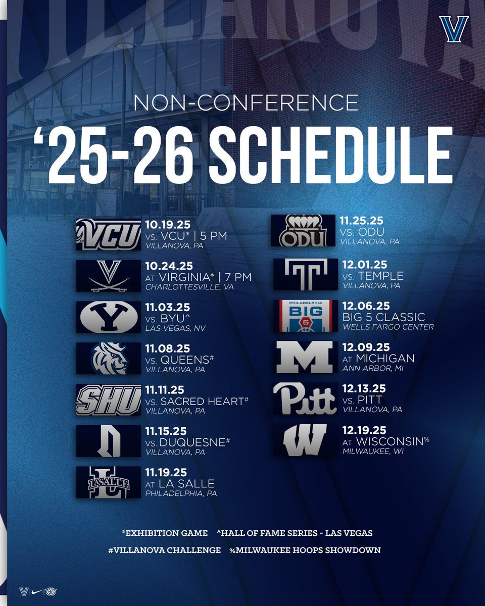 NovaMBB's tweet image. Almost that time 😼

Our 2025-26 Non-Conference Slate is Set ‼️

🔗: bit.ly/4mAzIlv