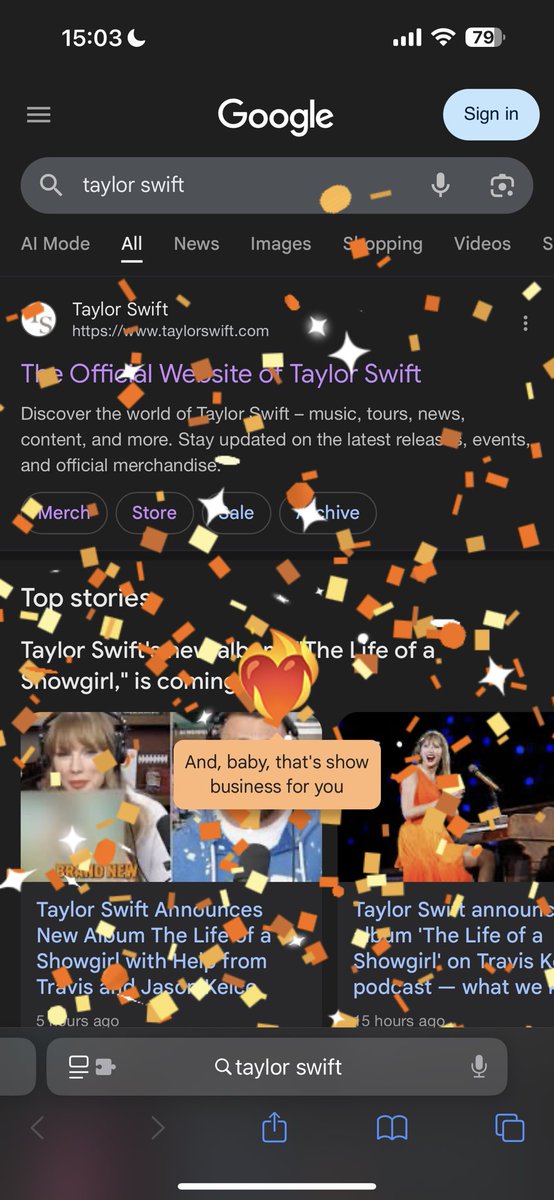 sydneynardizzi's tweet photo. @taylornation13 anyone else get this when searching taylor swift? am i dumb orrrrr lyrics?😳 https://t.co/OxFfO2r5HZ