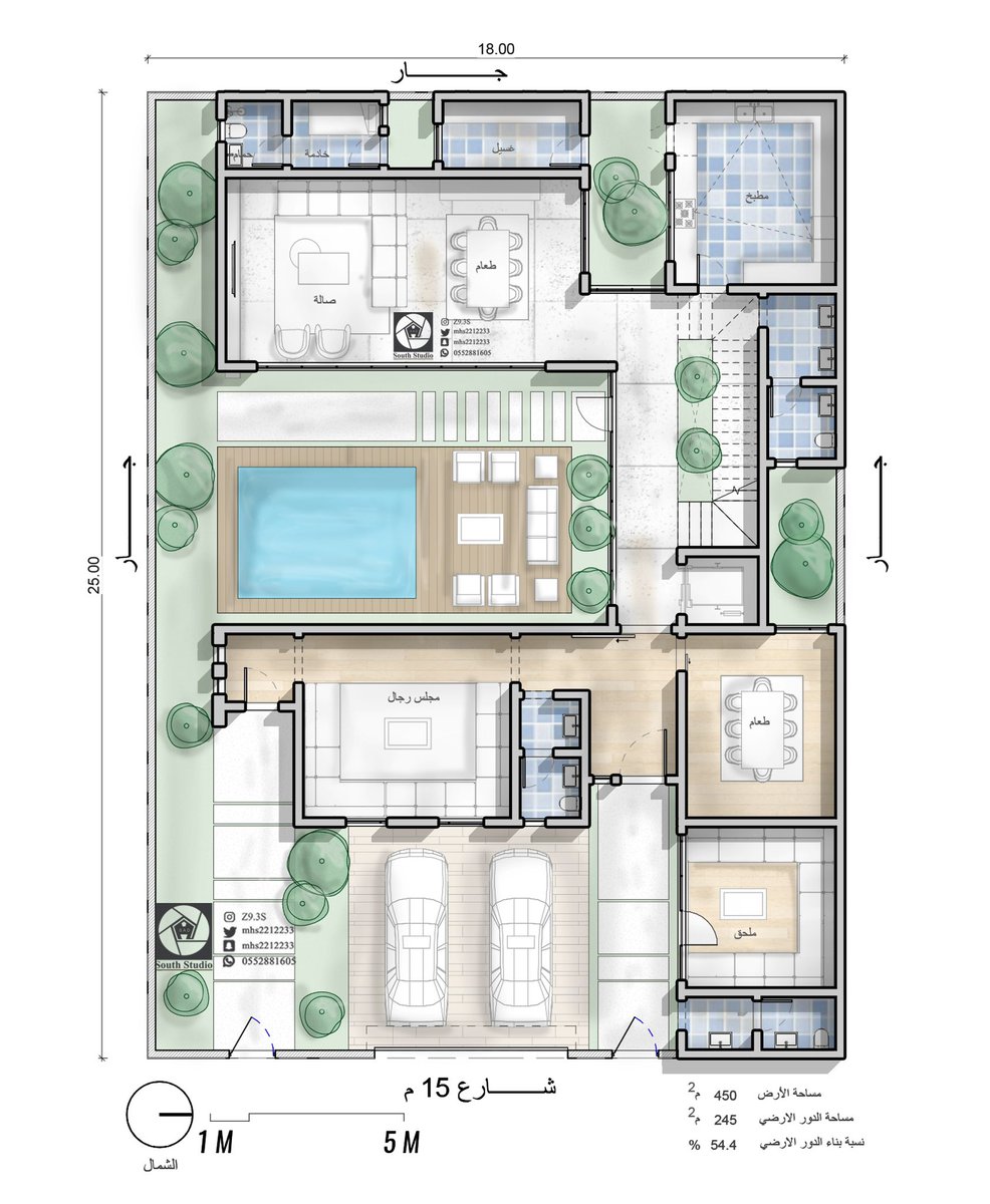 تصميم حرف U …

ابعاد الارض : ١٨ *٢٥
 
المدخل الرئيسي للعائلة من الامام مختلف عن المداخل الجانبية لتأكيد أهمية العائلة في الدخول والحصول على خصوصية  وجمالية حرف U